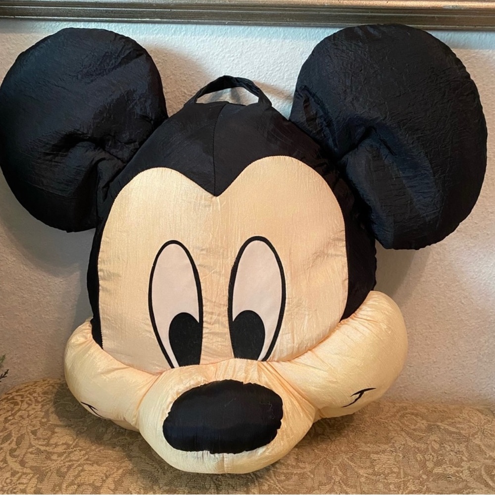 Vintage Mickey Mouse Head Pillow